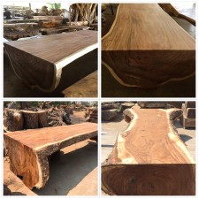 Acacia whole log wood table